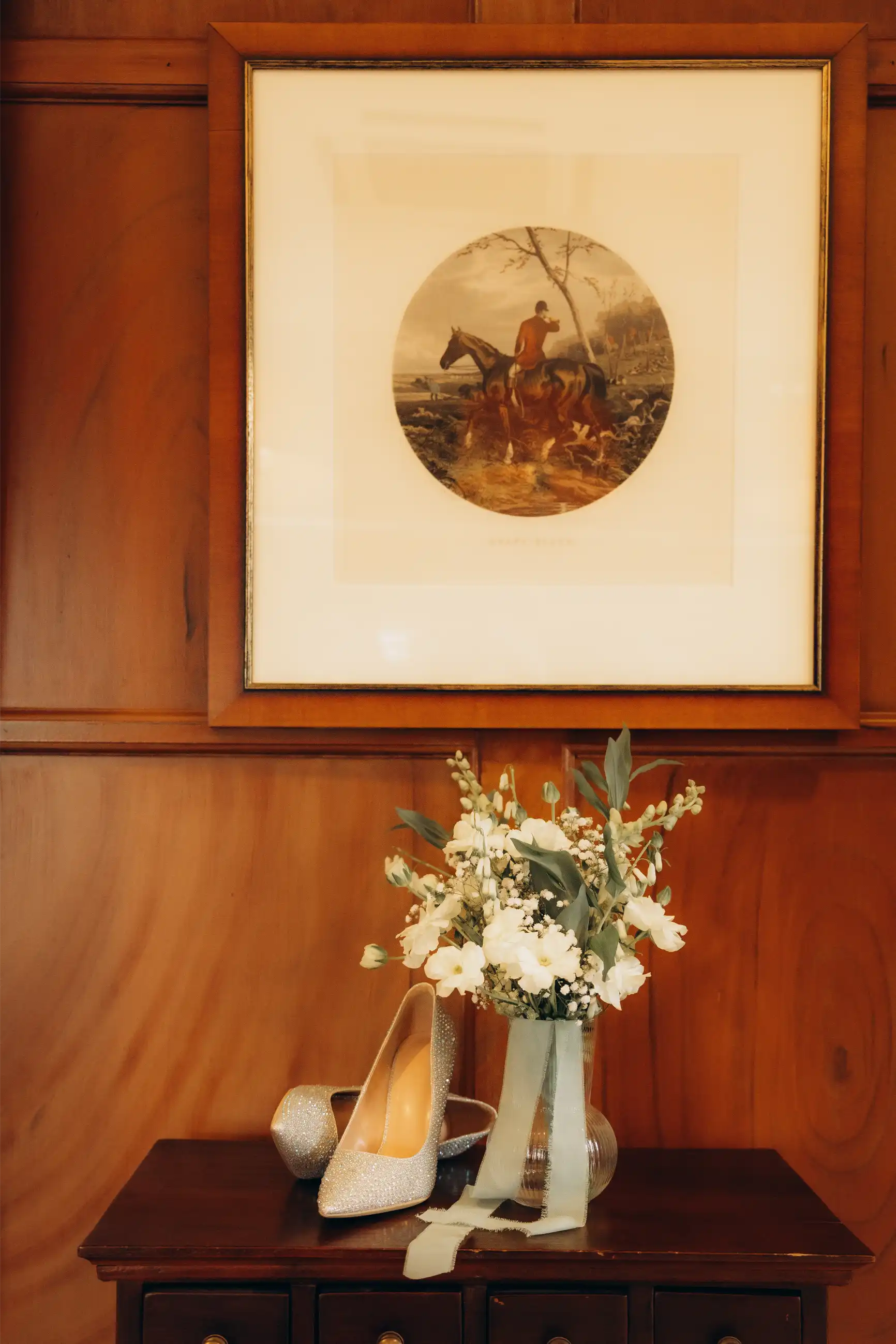 Bloemstyling bij ceremonie opstelling